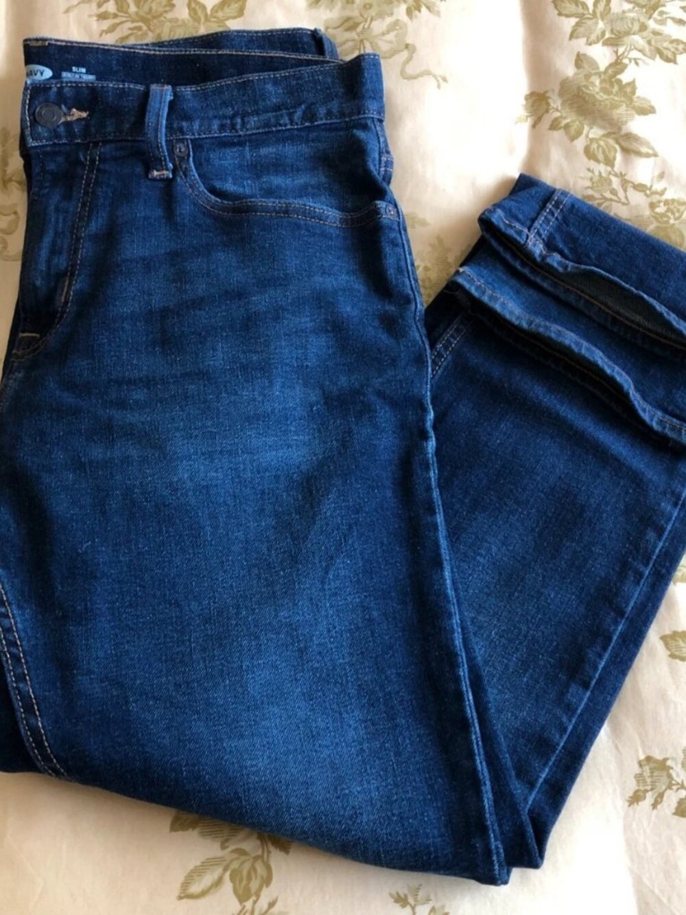 Old Navy Slim Straight Built-In Tough Built-In Flex Jeans Men's 34x30 Blue Denim
